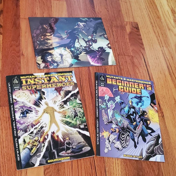 LOT Mutants & Masterminds Beginner's Guide + Instant Superheroes + Master Screen